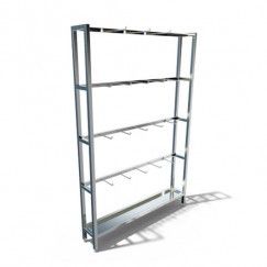 Pharmaceutical rack for drying clothes and equipment