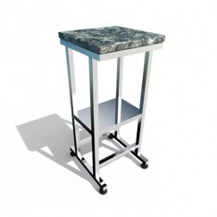 Pharmaceutical table with anti-vibration table top