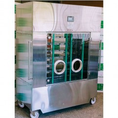 Self-contained trolley with laminated air flow